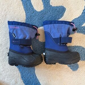 Columbia Kids' Blue and Black Winter Boots